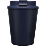 Vaso térmico doble pared con tapa de rosca antiderrame 300ml color azul marino segunda vista frontal