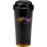 Vaso térmico de doble pared de acero inoxidable mate 480ml color negro