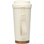 Vaso térmico de doble pared de acero inoxidable mate 480ml color beige segunda vista trasera