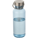 Botella de agua con tapa rosca y asa acero inoxidable 600ml color azul claro