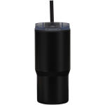 Vaso térmico de doble pared con tapa a prueba de derrames 540ml color negro segunda vista frontal