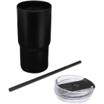 Vaso térmico de doble pared con tapa a prueba de derrames 540ml color negro segunda vista
