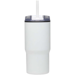 Vaso térmico de doble pared con tapa a prueba de derrames 540ml color blanco segunda vista frontal