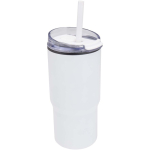 Vaso térmico de doble pared con tapa a prueba de derrames 540ml color blanco