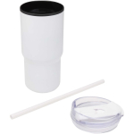 Vaso térmico de doble pared con tapa a prueba de derrames 540ml color blanco segunda vista