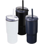 Vaso térmico de doble pared con tapa a prueba de derrames 540ml color blanco segunda vista varios colores