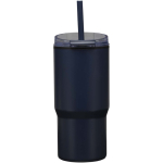 Vaso térmico de doble pared con tapa a prueba de derrames 540ml color azul marino segunda vista trasera