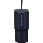 Vaso térmico de doble pared con tapa a prueba de derrames 540ml color azul marino vista impresa logo 2