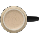 Taza apilable de cerámica con base moderna sin esmaltar 180ml color negro vista detalle 1