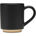 Taza apilable de cerámica con base moderna sin esmaltar 180ml color negro segunda vista lateral