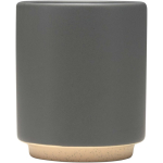 Taza apilable de cerámica con base moderna sin esmaltar 180ml color gris segunda vista frontal