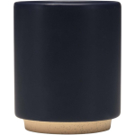 Taza apilable de cerámica con base moderna sin esmaltar 180ml color azul marino segunda vista frontal