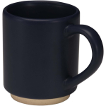 Taza apilable de cerámica con base moderna sin esmaltar 180ml color azul marino