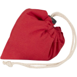 Bolsa tote plegable con cordón de algodón reciclado 140 g/m2 color rojo tercera vista