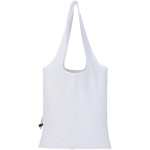 Bolsa tote plegable con cordón de algodón reciclado 140 g/m2 color blanco segunda vista frontal