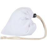 Bolsa tote plegable con cordón de algodón reciclado 140 g/m2 color blanco tercera vista