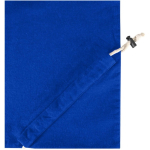 Bolsa tote plegable con cordón de algodón reciclado 140 g/m2 color azul real vista detalle 1