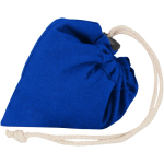 Bolsa tote plegable con cordón de algodón reciclado 140 g/m2 color azul real tercera vista