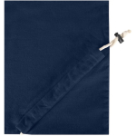 Bolsa tote plegable con cordón de algodón reciclado 140 g/m2 color azul marino vista detalle 1