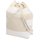 Bolsa de lona algodón reciclado con asas de cuerda 270 g/m2 color blanco