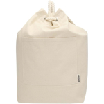Bolsa de lona algodón reciclado con asas de cuerda 270 g/m2 color natural segunda vista frontal