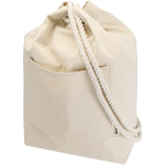 Bolsa de lona algodón reciclado con asas de cuerda 270 g/m2 color natural