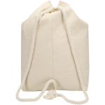 Bolsa de lona algodón reciclado con asas de cuerda 270 g/m2 color natural segunda vista trasera