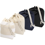 Bolsa de lona algodón reciclado con asas de cuerda 270 g/m2 color natural segunda vista varios colores
