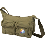Bandolera para portátil con correa de maleta y bolsillo oculto 13'' color verde oscuro