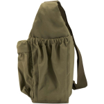 Bandolera para portátil con correa de maleta y bolsillo oculto 13'' color verde oscuro vista lateral