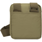 Bolsa bandolera ligera con correa ajustable y acolchado color verde oscuro segunda vista trasera