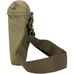 Bolsa bandolera ligera con correa ajustable y acolchado color verde oscuro vista lateral