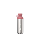 Botella de acero inox reciclado con doble apertura 700ml Mepal color rosa vista impresa logo 2