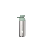 Botella de acero inox reciclado con doble apertura 700ml Mepal color verde manzana vista impresa logo 2