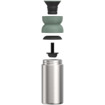 Taza térmica de acero inox reciclado con borde 360° 350ml Mepal color verde manzana cuarta vista