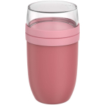 Fiambrera de plástico con doble compartimento 1,05L Mepal color rosa