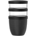 Tupper a prueba de fugas con 3 compartimentos 900ml Mepal color negro segunda vista frontal