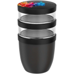 Tupper a prueba de fugas con 3 compartimentos 900ml Mepal color negro