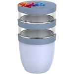 Tupper a prueba de fugas con 3 compartimentos 900ml Mepal color azul