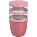 Tupper a prueba de fugas con 3 compartimentos 900ml Mepal color rosa