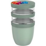 Tupper a prueba de fugas con 3 compartimentos 900ml Mepal color verde manzana