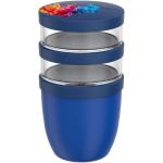 Tupper a prueba de fugas con 3 compartimentos 900ml Mepal color azul pastel