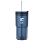 Vaso de doble pared con tapa giratoria y pajita incorporada 480ml vista principal