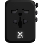 Adaptador de viaje personalizable con carga rápida 33W GaN color negro segunda vista frontal