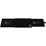 Batería externa fina de aluminio reciclado 5.000 mAh SCX.design color negro segunda vista con caja