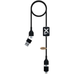 Cable de carga y datos con logo iluminado 60W 1m SCX.design color negro