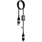 Cable de carga y datos con logo iluminado 60W 1m SCX.design color negro segunda vista