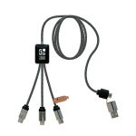 Cable de carga 3 en 1 con logotipos iluminados SCX.design vista principal