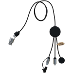 Cable de carga 7 en 1 para smartwatch y móvil SCX.design color negro segunda vista trasera