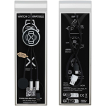 Cable de carga 7 en 1 para smartwatch y móvil SCX.design color negro segunda vista con caja